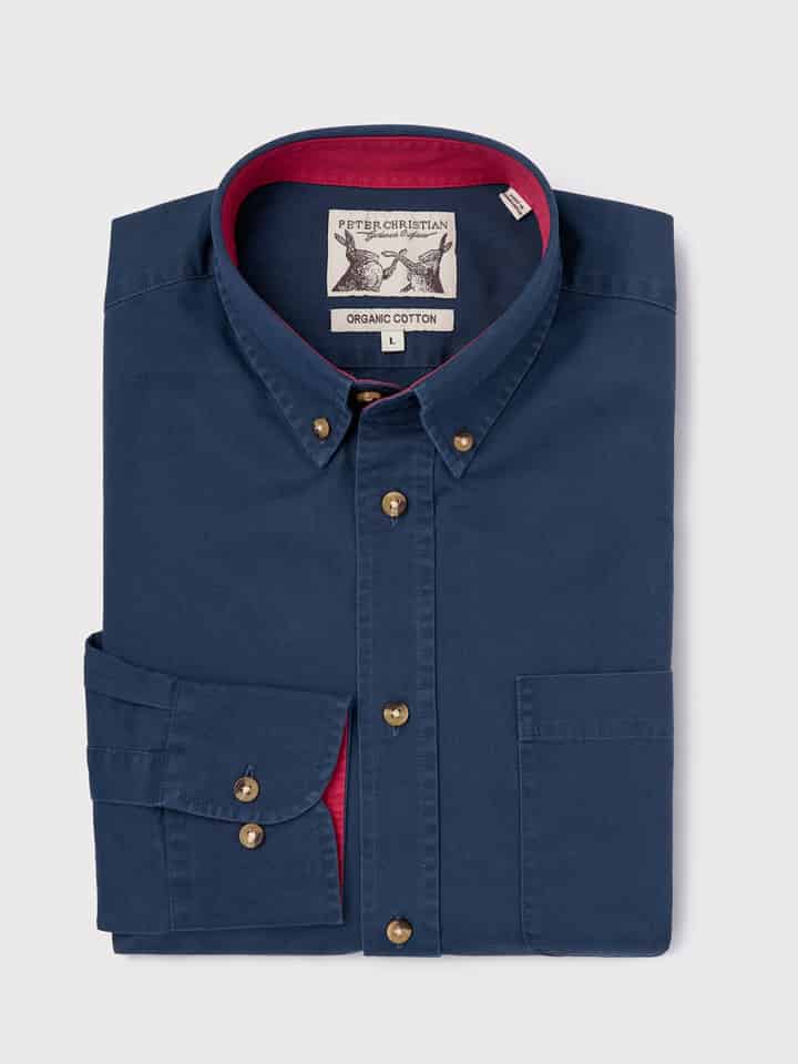 Men's Blue Soft Cotton Shirt